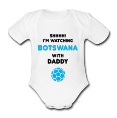 BOTSWANA Babygrow Baby vest grow gift with daddy football ROW