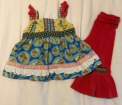 Matilda Jane Love Bug Knot Top & Red Big Ruffles It’s A Wonderful Parade Size 2