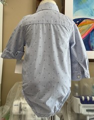 New baby B’gosh Anchor Print Soft Poplin 100% Cotton Button Down Bodysuit