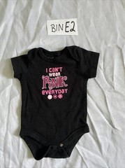 Garanimals Black I CANT WEAR PINK EVERYDAY Bodysuit baby girls size 0-3M