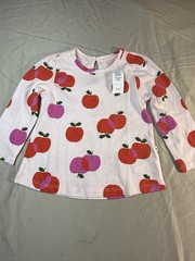 Baby Gap Red & Pink Apples Long Sleeve Pink NWT Sz18-24M