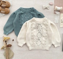 Laurenza’s Baby Girls Fall Autumn Toddler Cable Knit Sweater