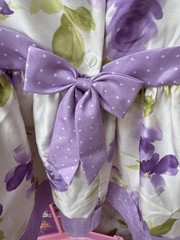Girls Floral Dress Size 3T Sleeveless Purple & White Dress Excellent Condition