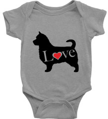 Love Australian Terrier Dog Lover Babies Baby Bodysuit One-Piece Aussie Norfolk
