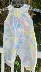 VTG Basic Editions 1 Piece Romper Sleeveless Size 3-6 Month Pastel Soft Girl Y2K