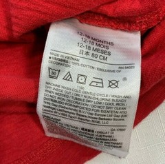 Baby Gap Boys 12-18 Months Red Dream Boat Valentines Day Nautical Anchor Shirt