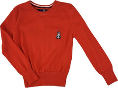 Psycho Bunny Toddler Red Long Sleeve Cotton Crew Embroidered Logo Sweater Sz 2