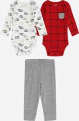 New Carter’s Baby Boy 3-Piece Bear Bodysuit and Pants Set 3 6 9 12 18