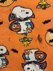 Peanuts Toddler Boy Girl 2-Piece Cute Vampire Snoopy Halloween PJ Set Orange 4T