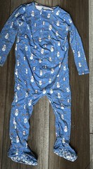 Magnetic Me 12-18 Months Blue Snowman Footed One Piece Pajamas Sleeper