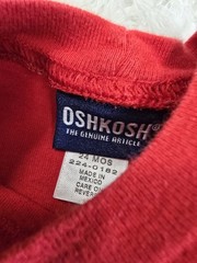 OshKosh Baby 2 Piece Red Shirt & Denim Jeans Set 24 Months Desert Lizard Cartoon