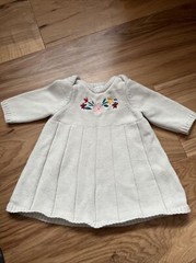 Hanna Andersson Sweater Dress 70 CM 6-12 Months Cream White Wool Cotton