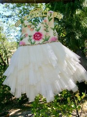 Baby dress American Princess embroidered bodice bling waist tulle skirt 12mo NWT
