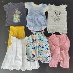 Baby Girl’s 3-6 Months Summer Clothes – inc Dress Rompers T-shirt Leggings etc