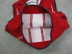 IMP Originals Sweater Vest Toddler Boy 18M Red Plaid V Neck 100% Cotton USA Made