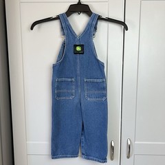 John Deere Toddler Overall Bib 3T Green Cap Adjustable Strap Deer Logo Outdoors