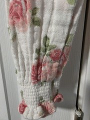 Mud Pie Romper Jumper Overalls White Pink Roses Green Floral Baby Girl 12-18 Mos