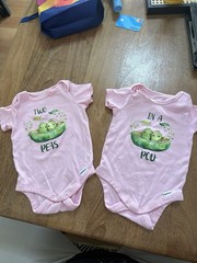 Twin Gerber onsies