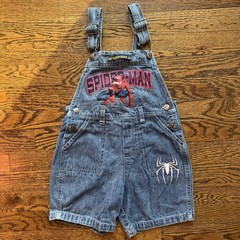 Y2K SpiderMan Character Denim Overalls Size 4T
