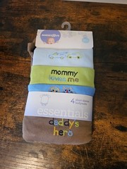 Baby Boy Lot of 4 Bodysuit Mommy Loves Me NWT 18 mo Cotton Babies R Us