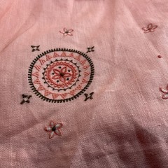 Janie And Jack Salmon Color Linen SunDress 6-12 Months