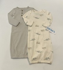 Carters Preemie Baby Boy Girl Sleeper Gowns Sleep Sack 2 PC Set Cute Elephant