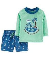 Carter’s baby boy Rash guard Swimsuit set UPF 50+ NWT