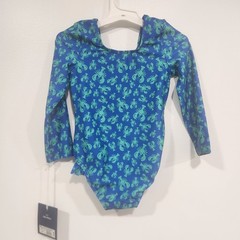 Roller Rabbit for Target Girls Blue Teal Lobster Long Sleeve Swimsuit 3T NWT