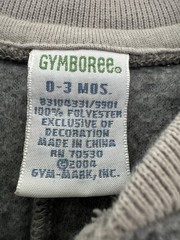 Vintage 2004 Gymboree “Garden Friends” 0/3 Gray Fleece Caterpillar Romper