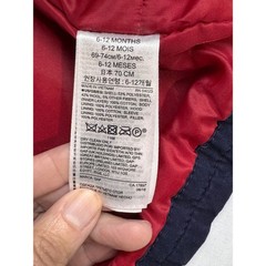 Baby Gap Navy Blue Herringbone Wool Blend Toggle Duffle Coat Hooded 6-12 Months