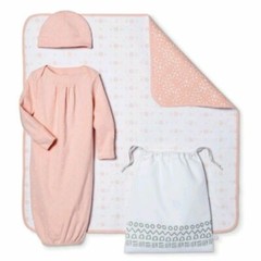 BABY 4 PIECE GOWN , HAT , BLANKET AND BAG SET BY: NATE BERKUS FOR BABY