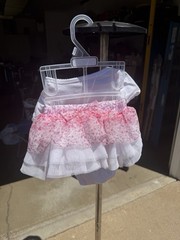 Cherokee Bunny Floral Bodysuit & Skirt Set 3-6 Months White Pink Cotton