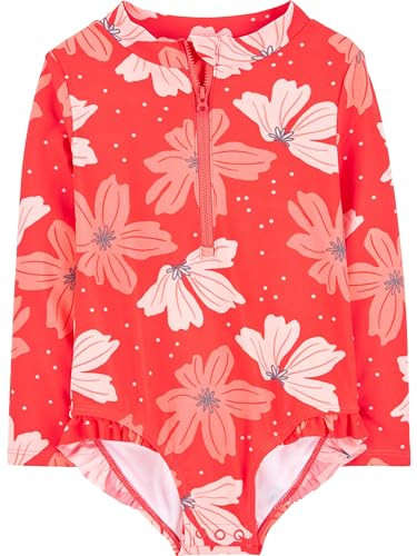 Simple Joys by Carter’s Baby Girls’ One Piece Rashguard, Pink Floral, 18 Months