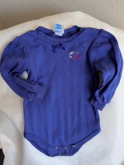 Vintage OshKosh Baby B’gosh High Neck Royal Blue Ribbed Bodysuit