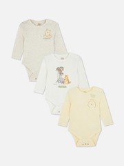 Disney Baby Bodysuits Girls 3-6 Months Winnie The Pooh 3 Pack Long Sleeve Tigger