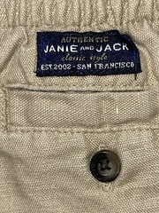 Janie And Jack Boys Cotton Linen Blend Khaki Shorts Size 6-12 Months Infant