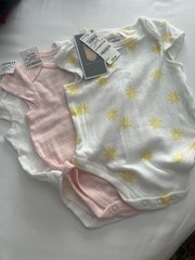 NWT First Impressions Baby Girls Pointelle Bodysuits Pack of 3, multi,6-9 Months