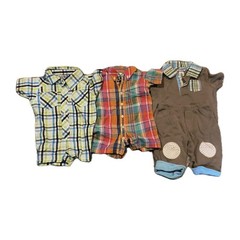 Baby Boy Designer Clothes Lot 0-3M / 3M Ralph Lauren & Hartstrings Golf Plaid