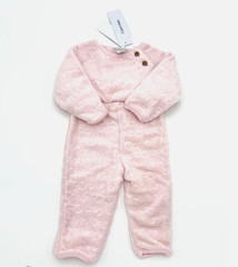 Calvin Klein Baby Girl Pink Plush Faux Fur 2 Pieces Set Winter 24 Months NWT