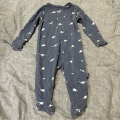 Magnetic Me Simply Dinosaur Organic Cotton Modal Magnetic One Piece Footie