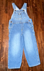 OshKosh B’gosh Toddler 5T Denim Overall Jean Bibs GUC