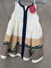 Janie and Jack Navy Trim Horse Dress 12-18M Baby Girl Equestrian Outfit