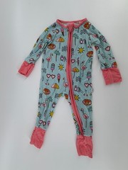 Little Sleepies Size 0-3 months Pool Party Zippy Pajamas Bamboo Zipper