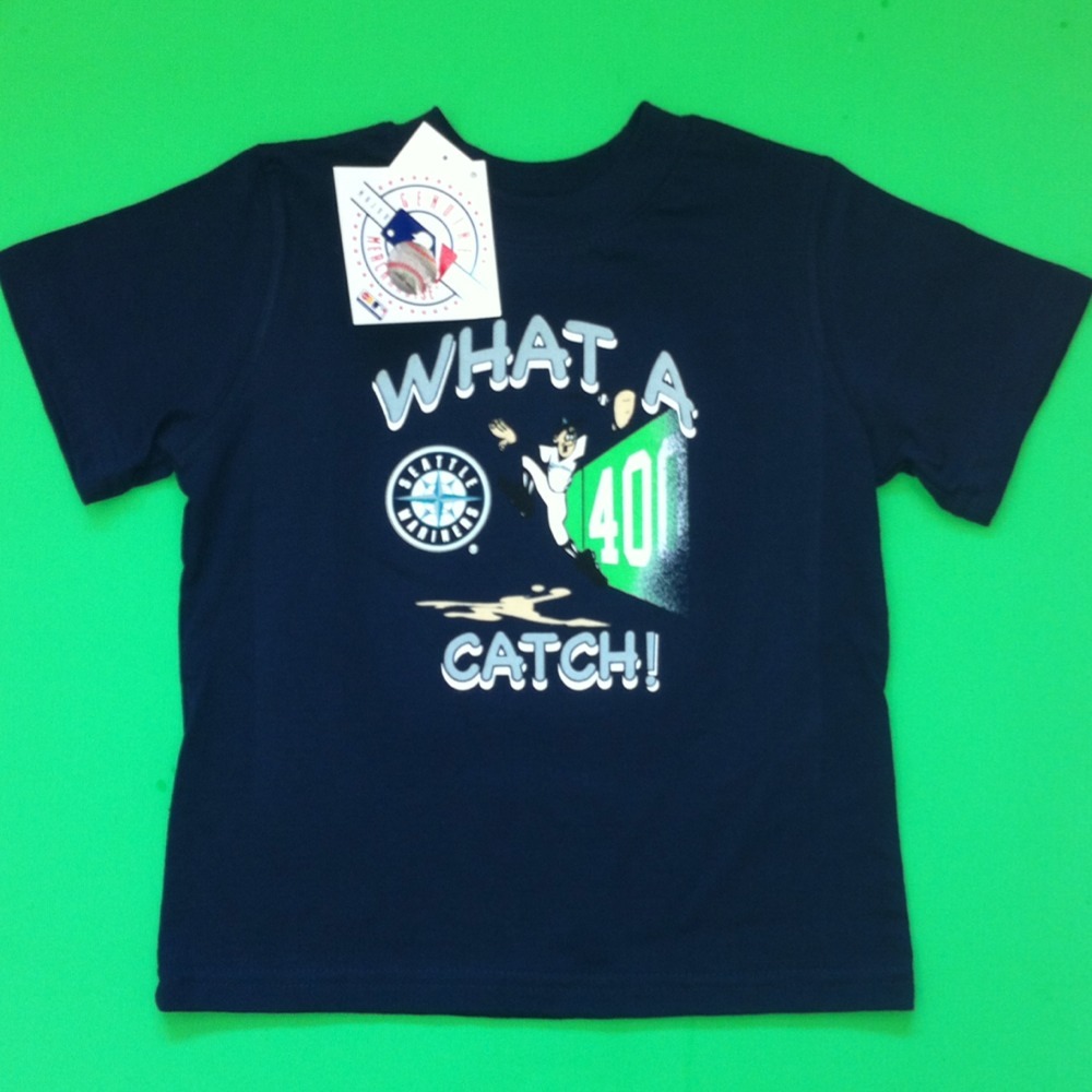NEW** Seattle Mariners Baseball “What A Catch!” Boys Girls 4T Shirt Gift! MLB