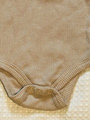 Nicole Miller New York -Baby (0-3 Months) Beige/Brown – Ruffle Accent One Piece