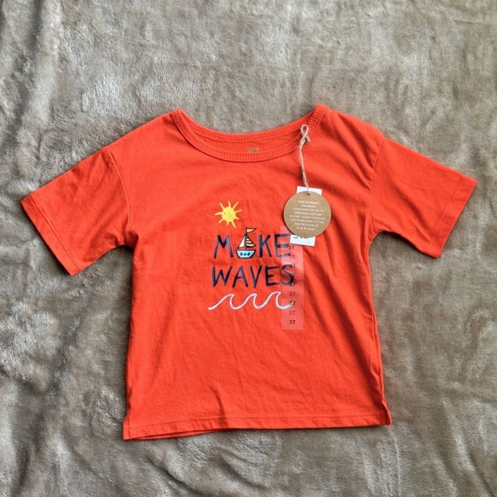NWT Dip Boys Eco Friendly Short Sleeve Shirt Size 3T Orange