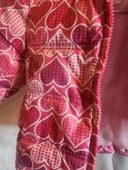 Pink and Red Hearts Puffer Girl Jacket. No brand/Size Tag. Fits like a 2t-3t.