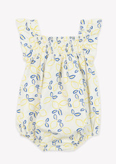 NWT baby Bonton romper Jumpsuit Lalix lime summer Yellow print Size 1