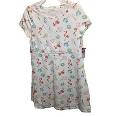 WonderKids Multicolored Flamingo Print Short Sleeve Dress 5T New With Tags