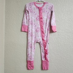 NEW Riley Grace 12-18M Pink Unicorn Garden Bamboo Zippy Pajamas Castle Princess